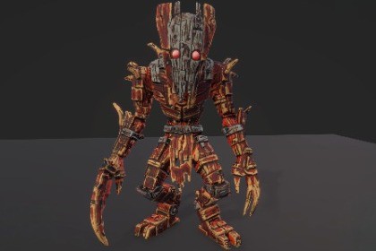 Stylized Wood Monster – Reaper Variant (Animated, LOD, Skins)