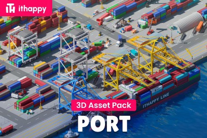 Port - Low Poly 3D Models Pack