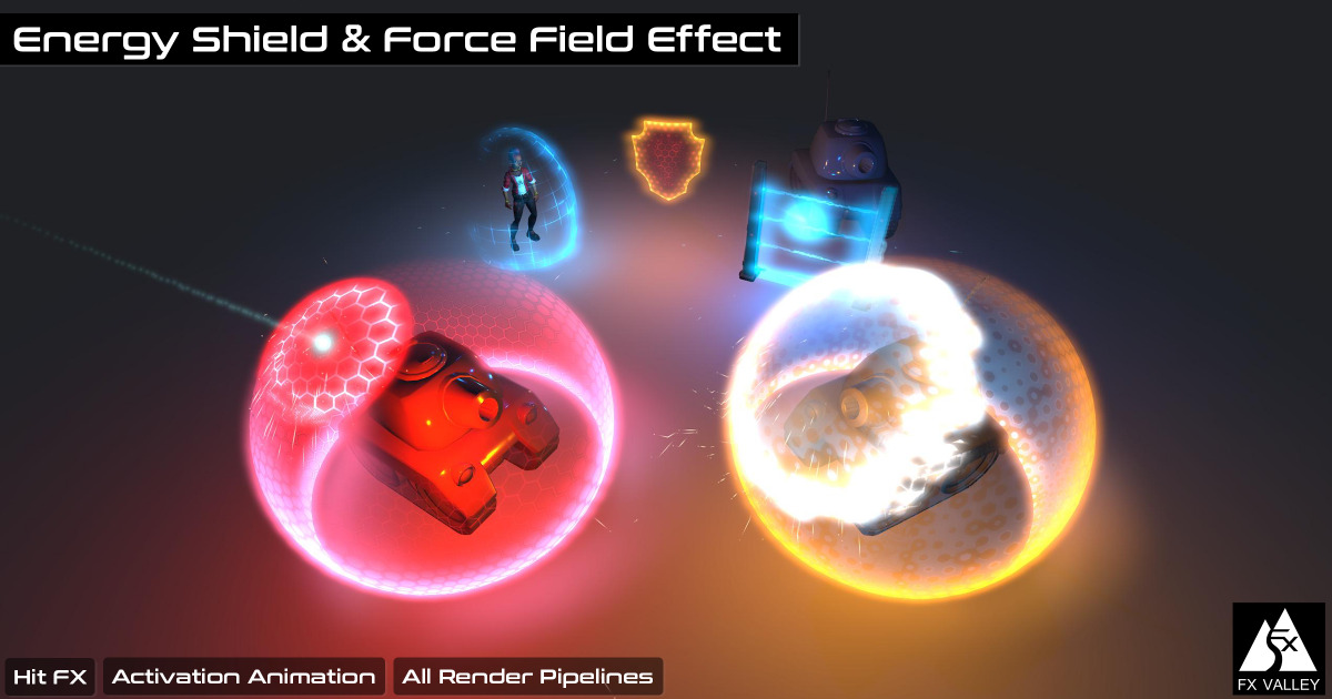 Energy Shield & Force Field Effect v2 with Hit FX and Activation ...