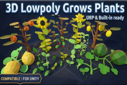 3D Lowpoly Grows Plants