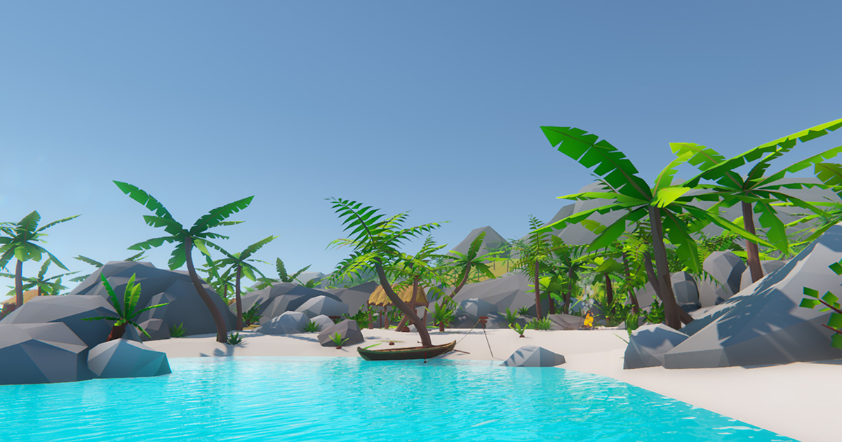 Lowpoly Style Tropical Island Environment | 3D Landscapes | Unity Asset ...