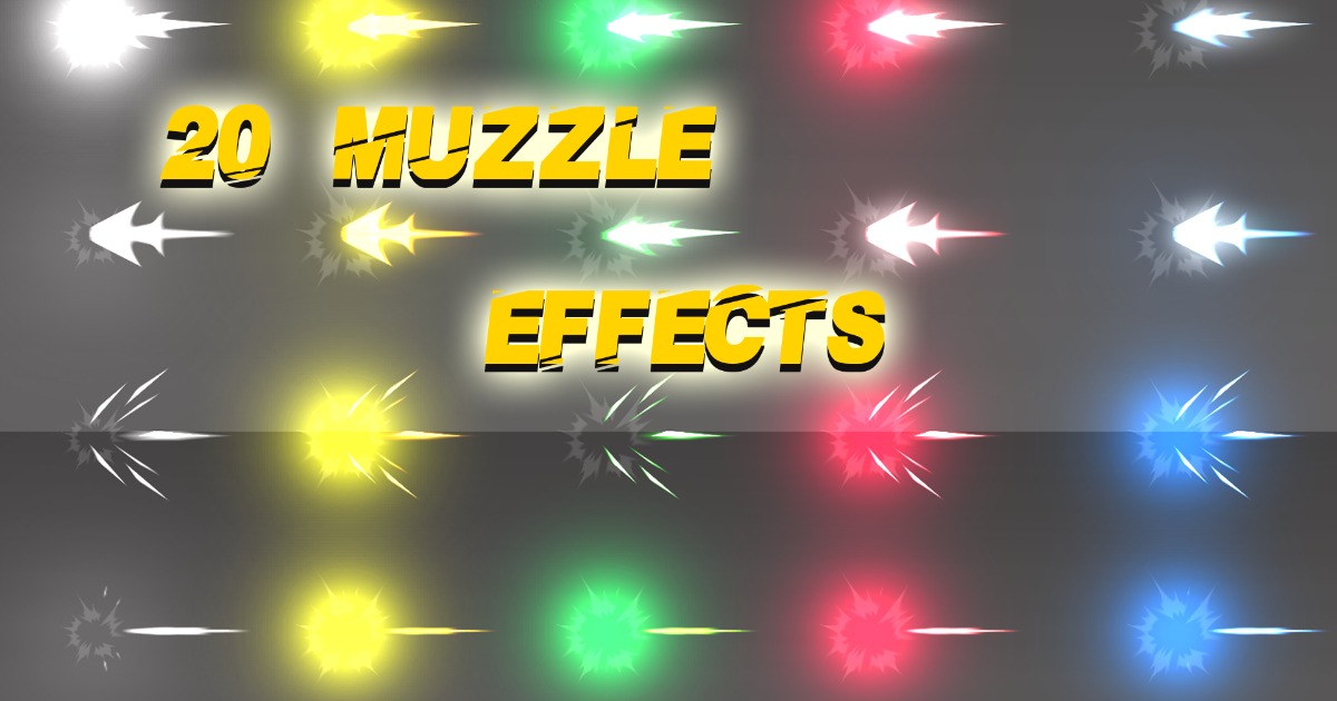 Gun Fire Effects Unity Muzzle 2D Effect | Fire & Explosions | Unity Asset Store