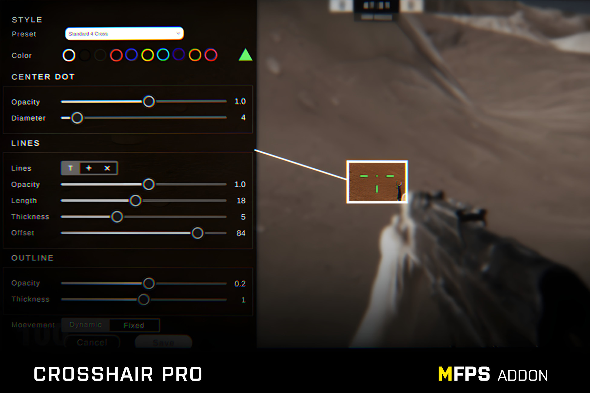 Crosshair Pro - MFPS Addon, image 1
