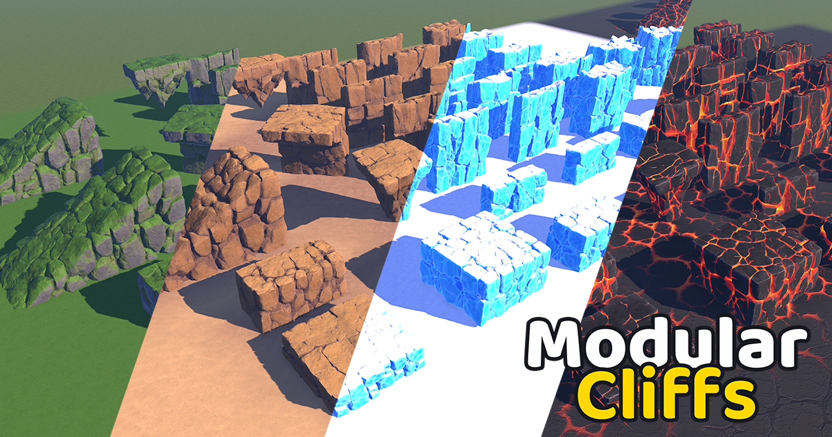 Stylized Nature - Modular Cliffs Pack | 3D Environments | Unity Asset Store