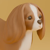 Animated Cavalier Dog