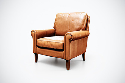 Vintage Leather Armchair Game-Ready 3D Model