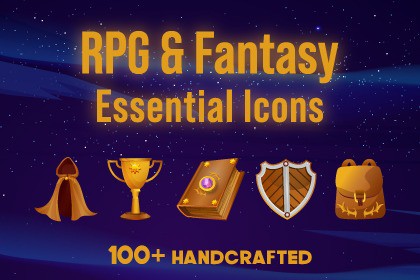 RPG & Fantasy Essential Icons (110 Assets)