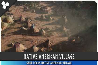 Native American Village (Village, Wild West Village, Mountains, Village)