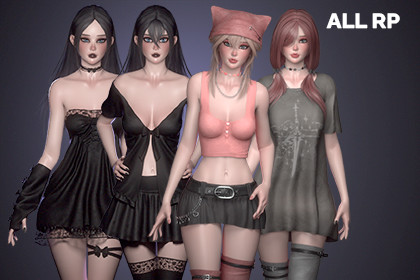 Cute Goth Girls Modular Pack