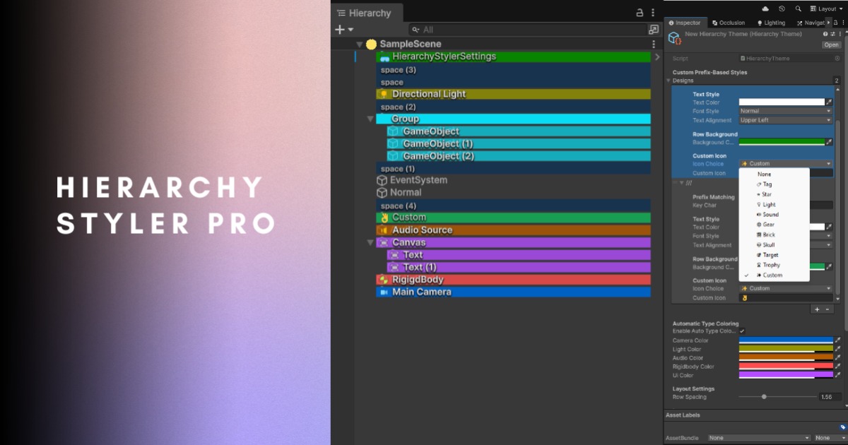 Unity Hiearchy Hierarchy Styler Pro | Utilities Tools | Unity Asset Store