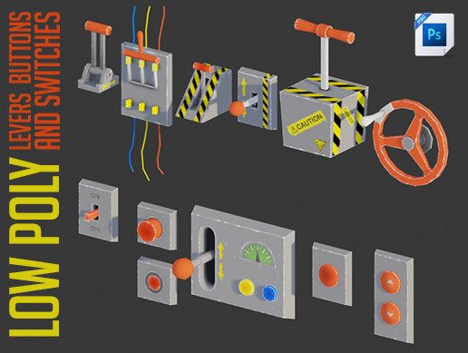 Levers, Buttons and Switches | 3D 道具 | Unity Asset Store