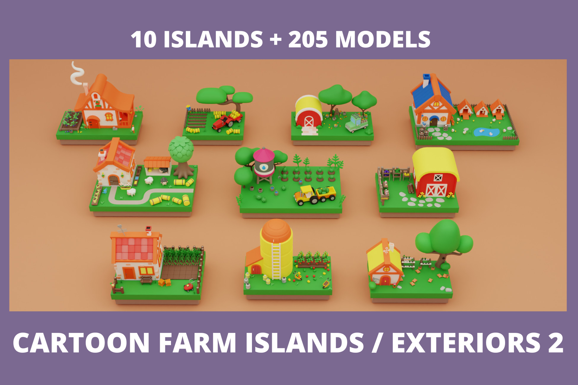 Cartoon Farm Islands / Exteriors 2 | 3D Exterior | Unity Asset Store