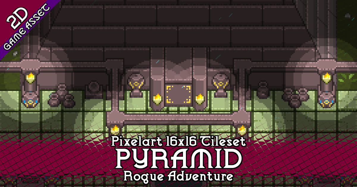 2D TopDown Pyramid Tileset - Rogue Adventure | 2D Environments | Unity ...