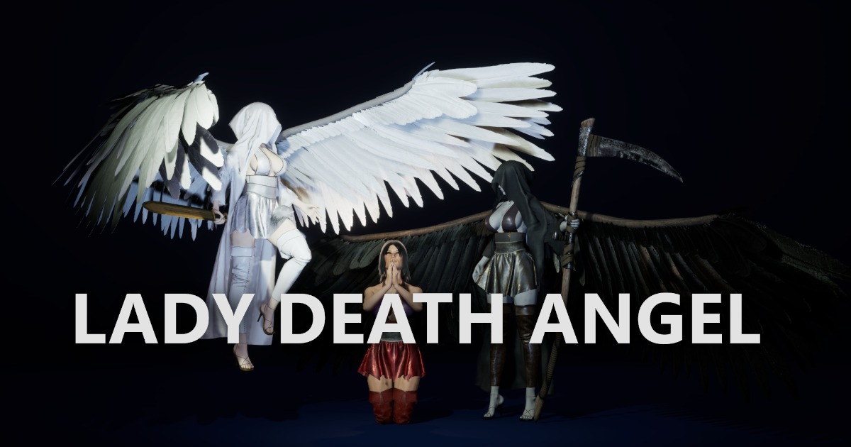 3d Character Lady Death Angel | Characters | Unity Asset Store