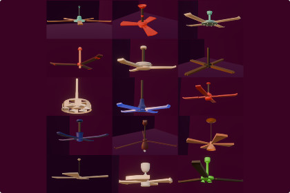3D Ceiling Fans Pack