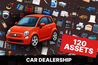 Car Dealership Auto Service Garage Vehicle Sales Management Icons Pack