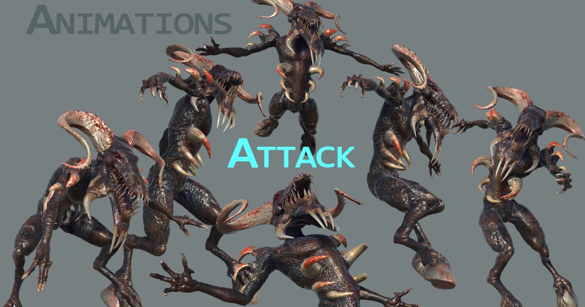 Attack Horror Animations | 3D Animations | Unity Asset Store