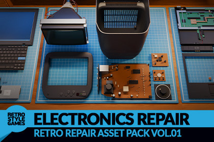 Retro Electronics Repair Kit – Y2K Gadgets with Detachable Parts