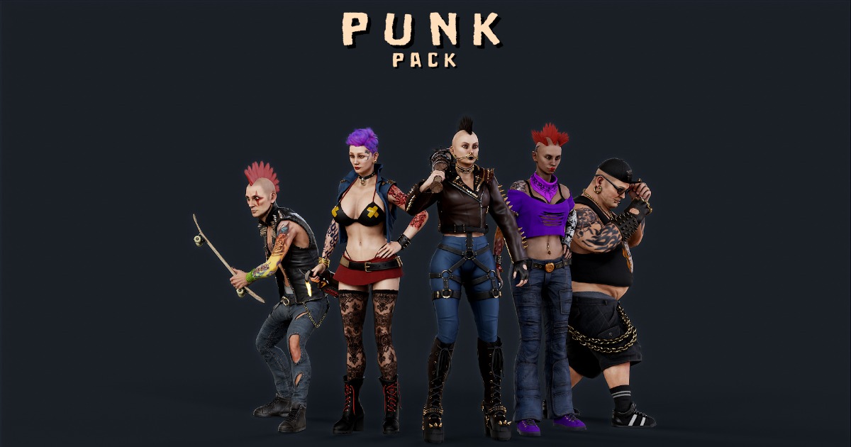 Unity Political Punk PUNK PACK | 3D 휴머노이드 | Unity Asset Store