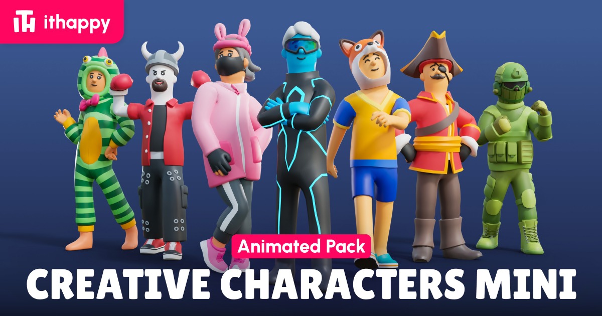 Creative Characters Mini - Low Poly Animated Pack | 3D Humanoids ...