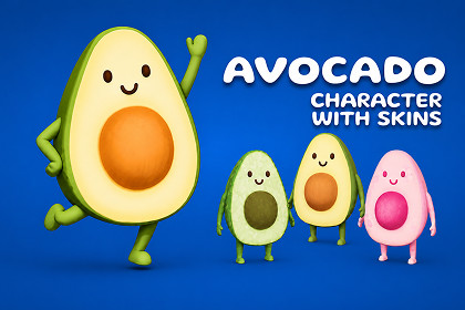 Avocado Character Mobile Ready
