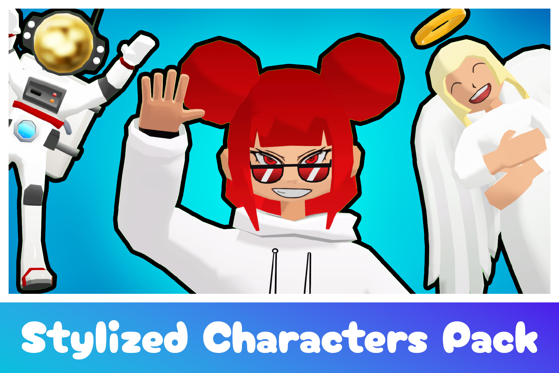 Stylized Characters Pack - Low Poly 3D Models | 3D Characters | Unity ...