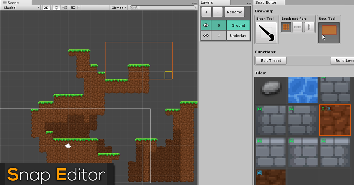 Unity Tile Editor Snap Editor (2D Tile Level Builder) | Sprite Management | Unity Asset Store