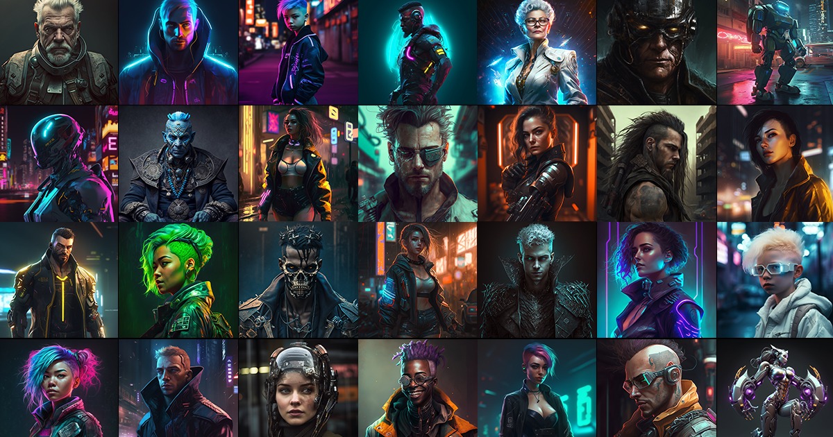 Neon 2D Portraits | 2D 아이콘 | Unity Asset Store