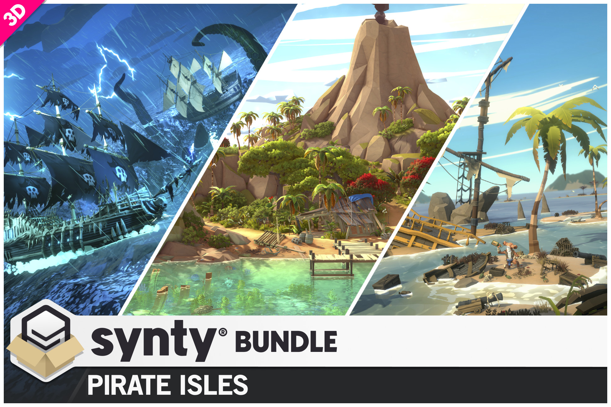 Bundle - Pirate Realm, Tropical Jungle Biome, and Pirate Isles Map, image 1