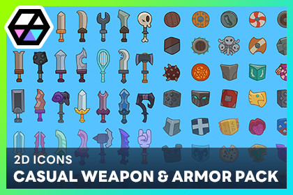 2D Icons - Casual Weapon & Armor Pack