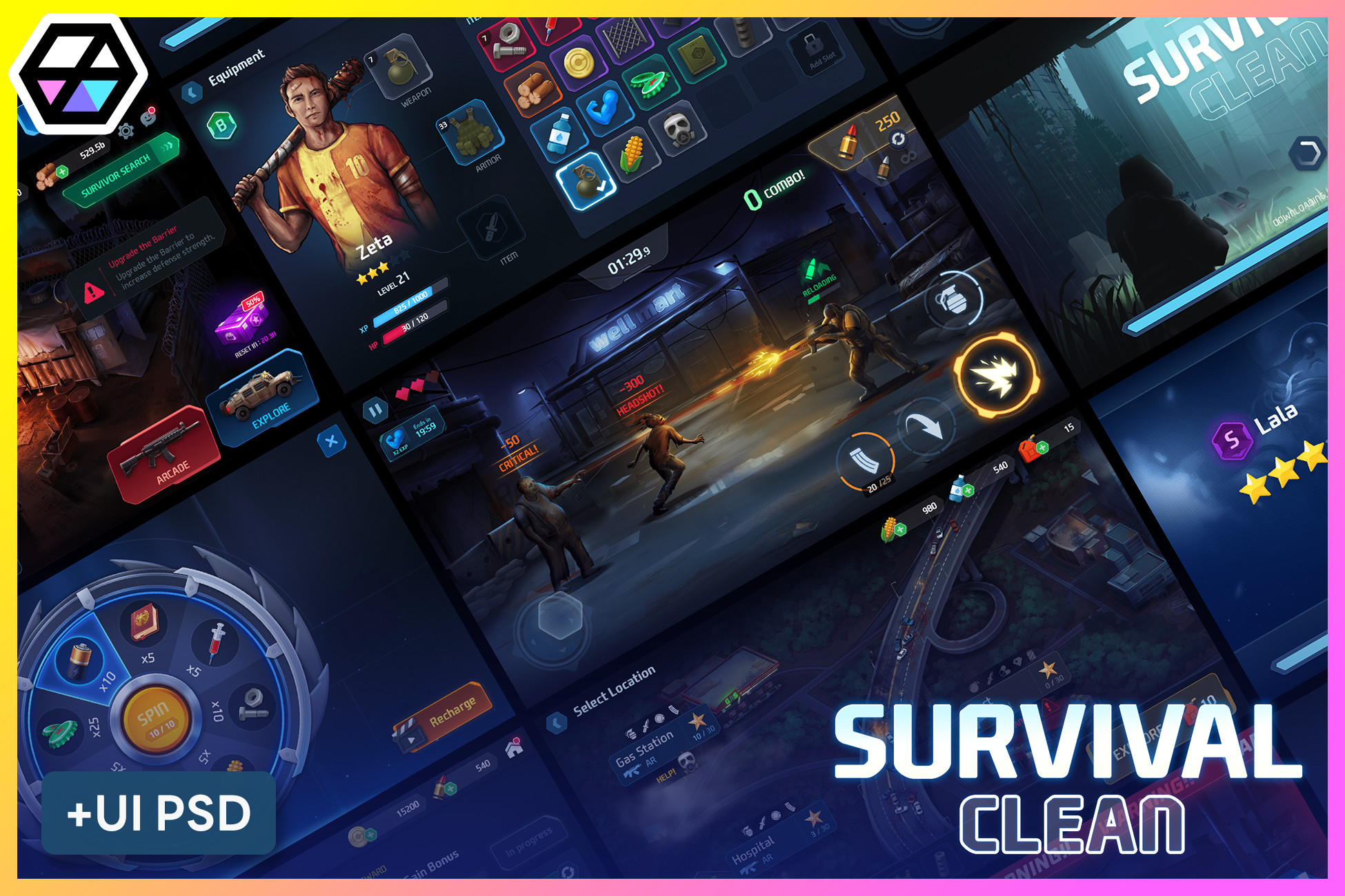 GUI Pro - Survival Clean(+PSD)