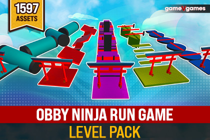 Obby Ninja Run Game Level Pack