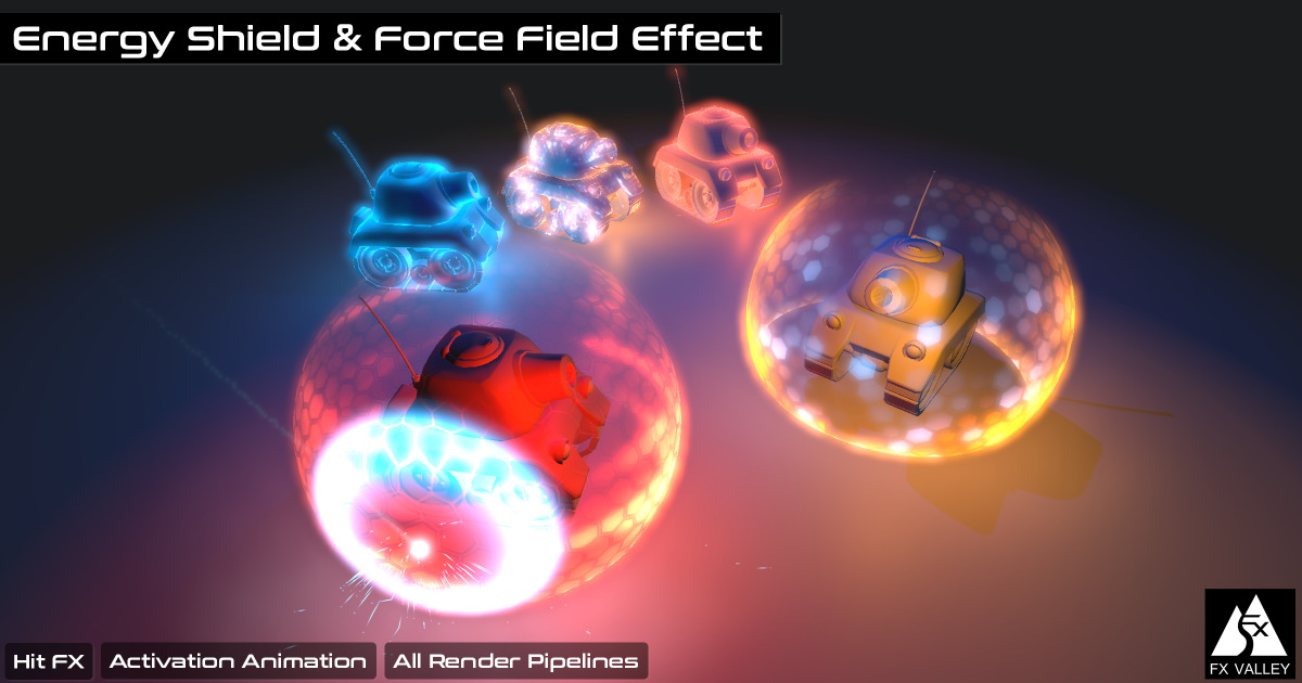 Energy Shield & Force Field Effect v2 with Hit FX and Activation ...