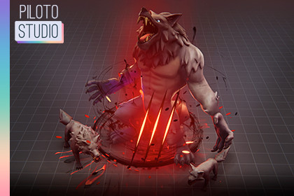Shadow Werewolf Boss - Character + Animations + Skill VFX