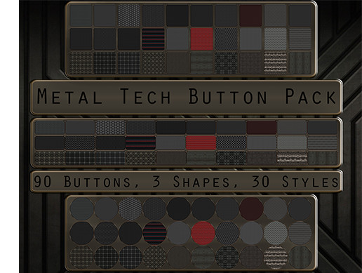 Metal Tech Button Pack | 2D Icons | Unity Asset Store