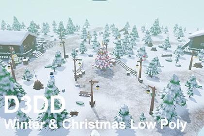 Winter & Christmas Low Poly Package