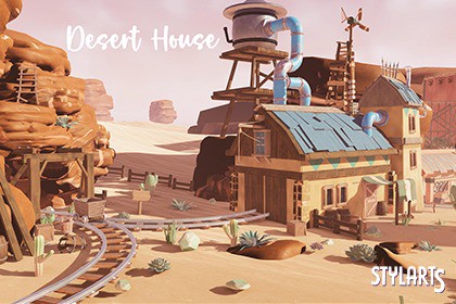 Stylized Desert House ( Stylized Desert Cave Sand )