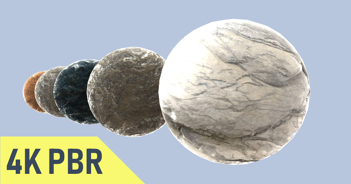 Ruthless Rock 4K PBR Material Pack | 2D 돌 | Unity Asset Store