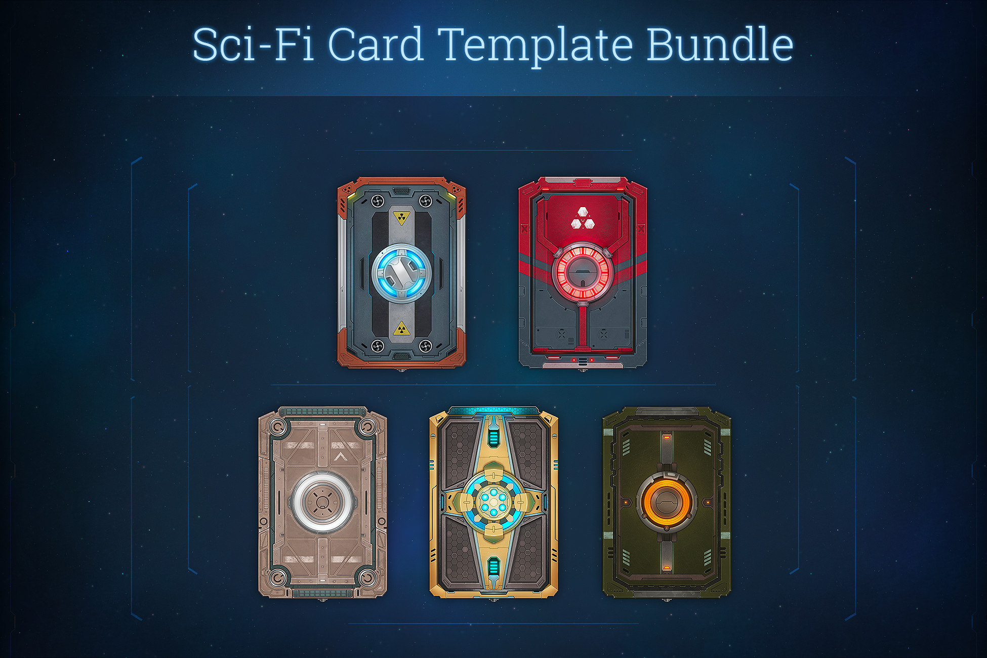 Sci-Fi Card Template Bundle | 2D Icons | Unity Asset Store