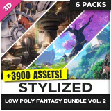 STYLIZED Low Poly Fantasy Bundle Vol. 2