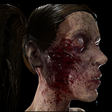 Zombie - Starved Female|URP-HDRP|