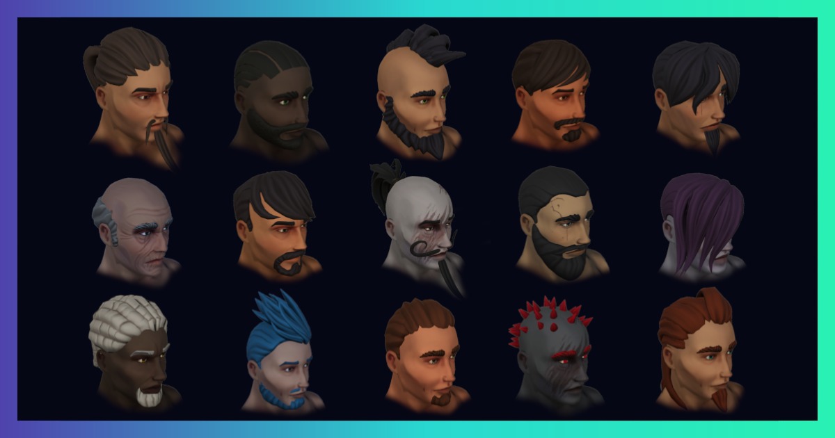 Character Customization Fantasy RPG Human Male Characters Unity