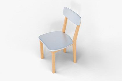 Stylish Lightwood Chair with Soft Seat