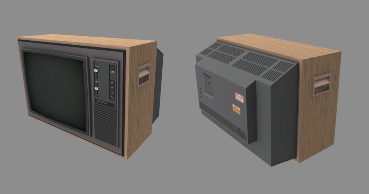 Tv Unity Rails DS Retro Television Set | 3D Electronics | Unity Asset Store