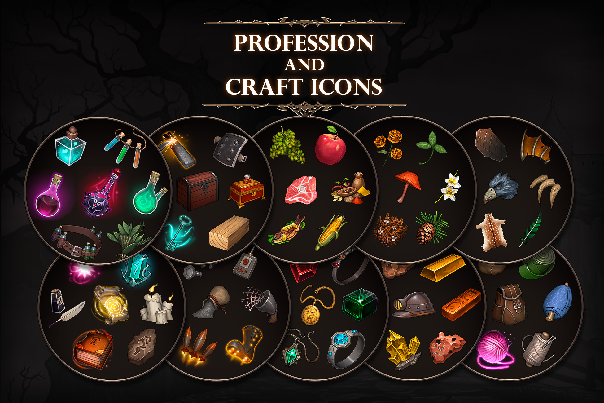 500 Profession and Craft Icons | 2D Icons | Unity Asset Store
