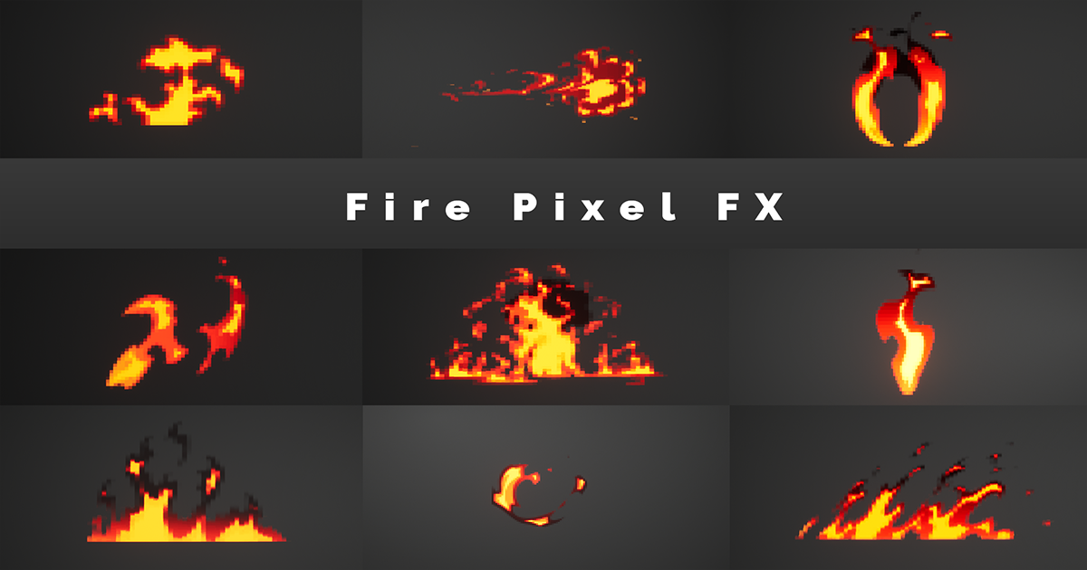 Fire Pixel FX | VFX | Unity Asset Store