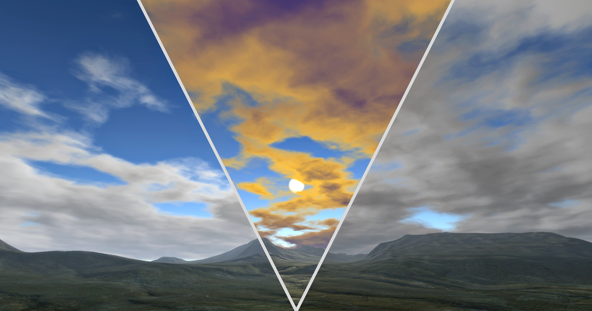 Dynamic Clouds VFX Shaders Unity Asset Store