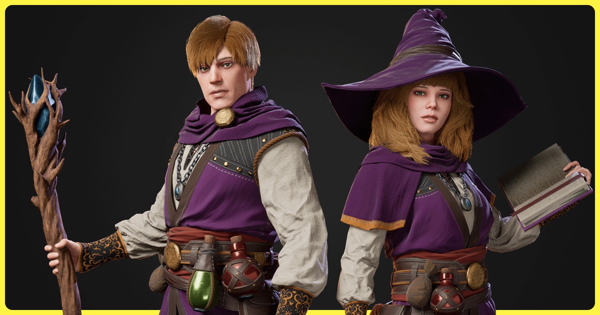 Modular Fantasy Character 03 – Mage | Characters | Unity Asset Store