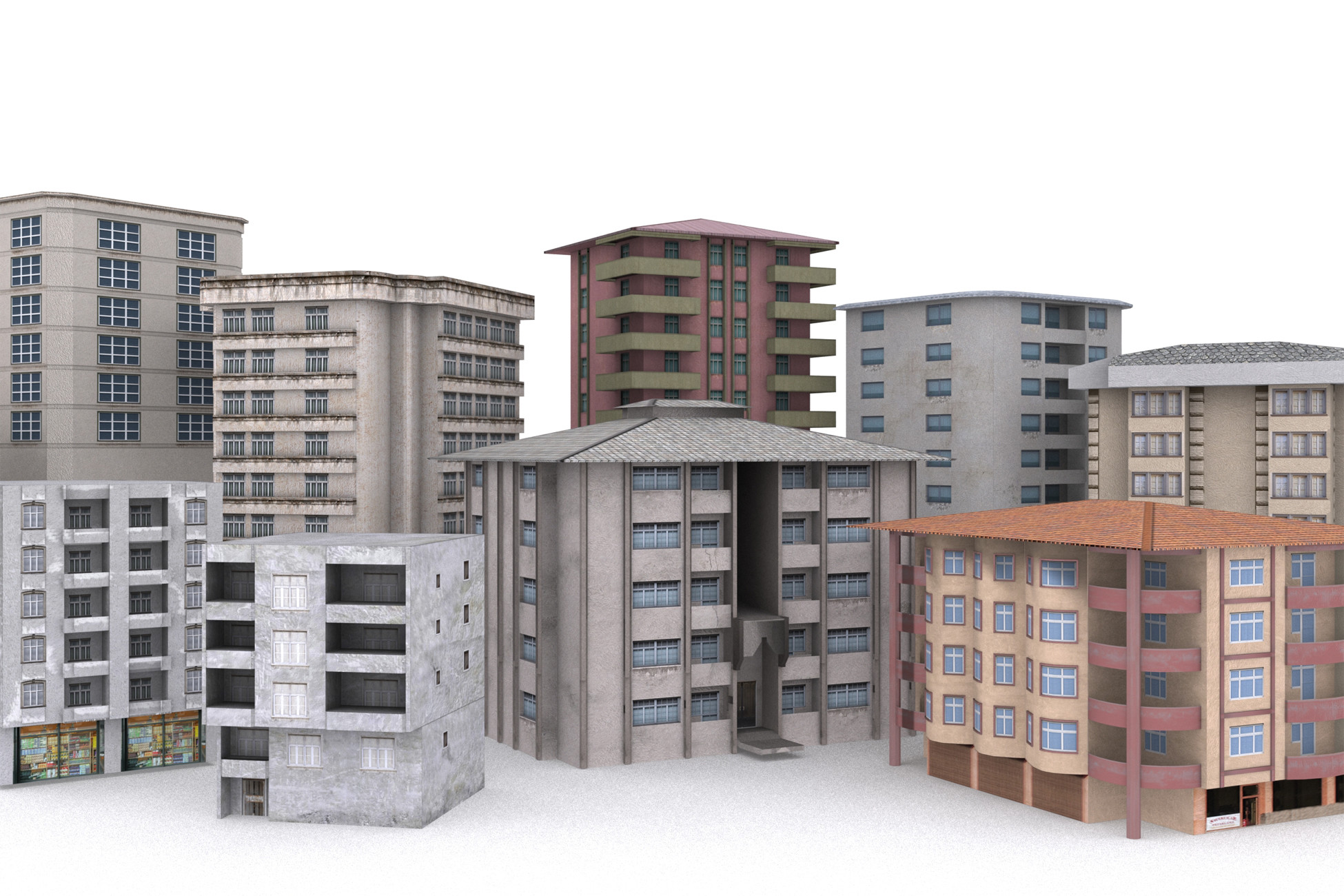 Pro Building Pack v1 | 3D Urban | Unity Asset Store