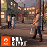 India City Kit - Modular Street Environment, People, Motorbikes